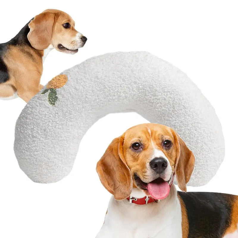 Pet Calming Pillow Comfortable Cute U Shaped Pet Pillow Cat Pillow Skin-Friendly Elastic Cushion Pet Accessories for Dogs