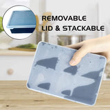 2 Pack Silicone Ice Cube Tray with Lid 6 Large Cavities Reusable & Flexible Designed Square Ice Cube Mold Maker for Cocktail