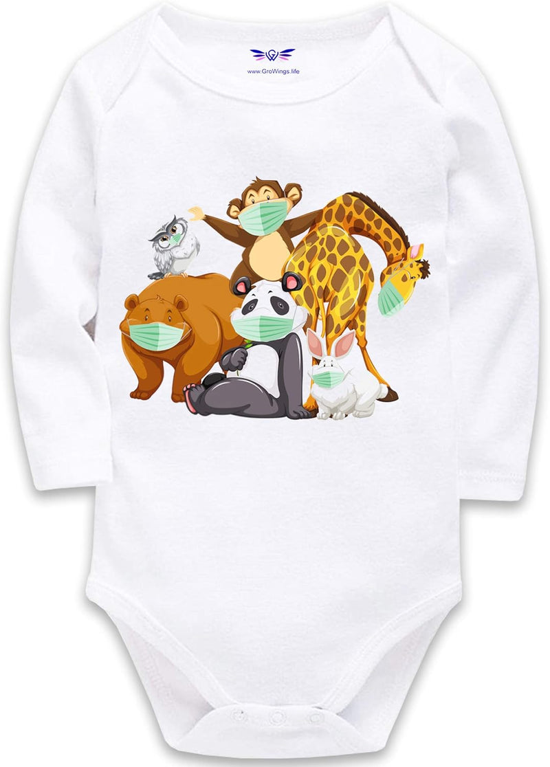 Cute Baby Onesies 0-9 Months, Unisex Baby Bodysuits for Newborn Baby - Long Sleeve Baby Onesies