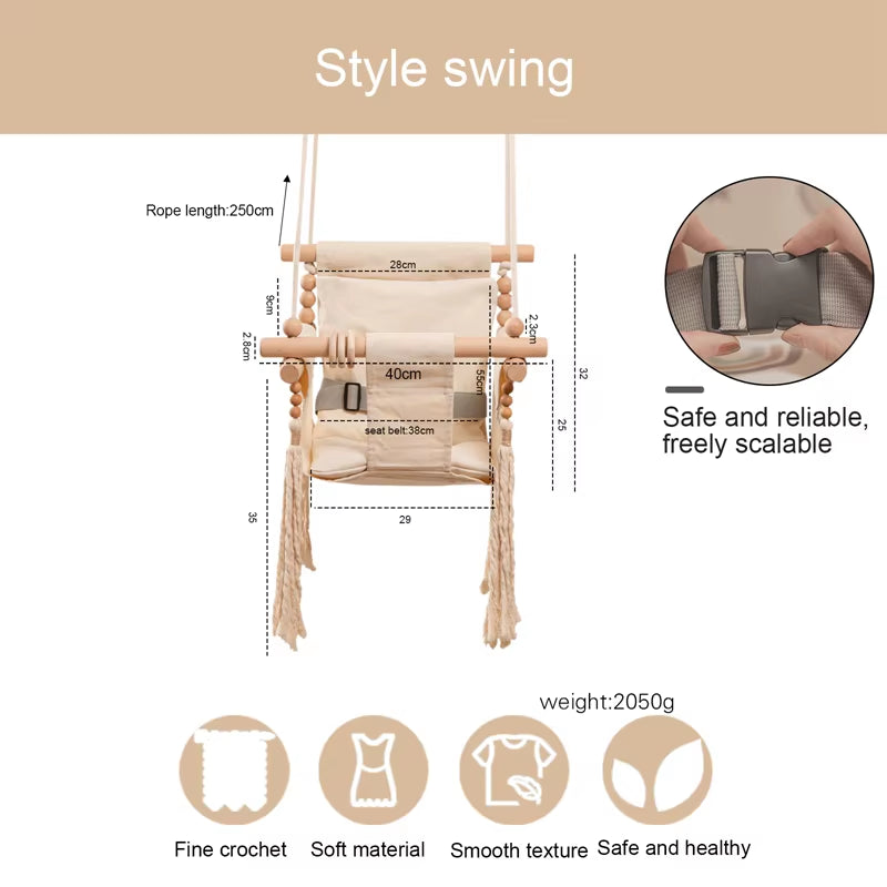 9 Style Baby Garden Swing Chair Wooden Children Kindergarten Toy Outdoor Safety Swing Parent-Child Interactive Toys Kids Product