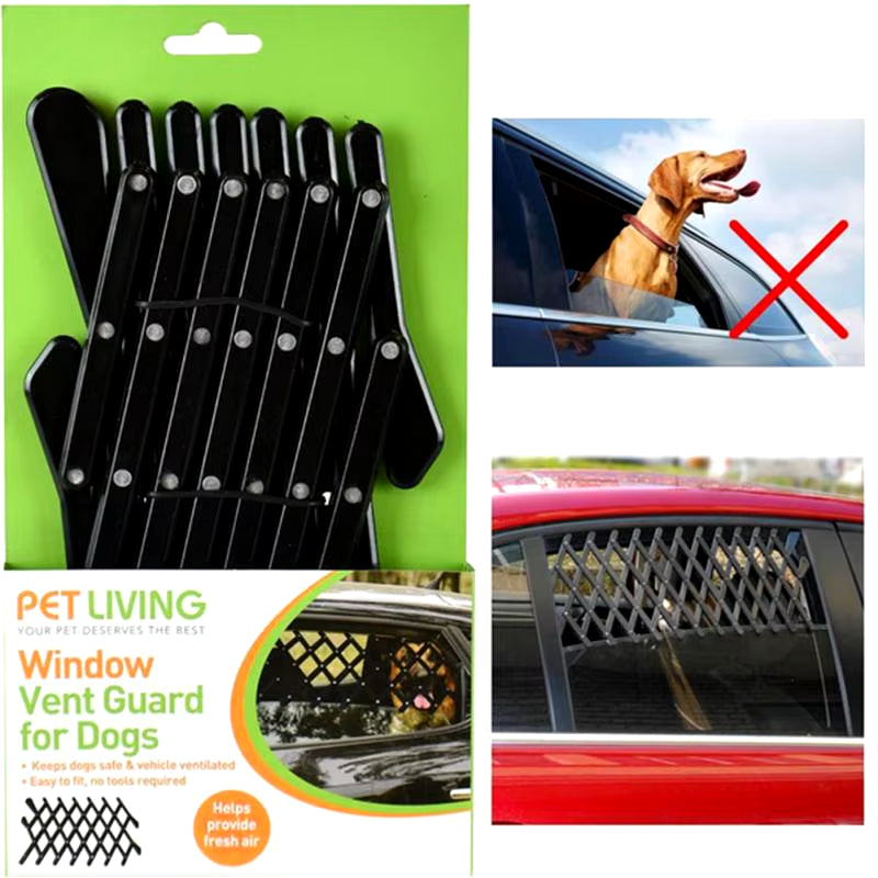 Expandable Pet Dog Car Window Ventilation Safe Guard Grill for Dogs Travel Window Gate Magic-Gate Pet Fences Vent Window Product