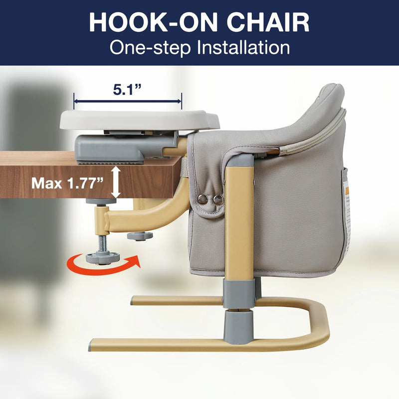 Baby Hook on High Chair, Portable High Chair for Baby, Fast Table Chair Booster Chair, Removable Seat for Home and Travel