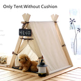 Dog Bed Tent Kennel Bed Cat Princess House Removable Washable Winter Summer Mat Pet Supplies White Canvas Tent Pet Product Dec