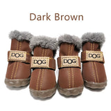 Winter Pet Dog Shoes Warm Snow Boots Waterproof Fur 4Pcs/Set Small Dogs Cotton Non Slip XS for Chihuahua Pug Pet Product