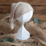 Vintage Newborn Photography Props Hat Hand Knitted Sleep Bonnet Crochet Baby Star Hat Photo Product