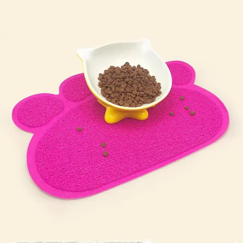 Waterproof Pet Litter Mat High Resilience Fiber Cat Layer Small Dog Feeding Pads Trapping Box Product Non-Slip Cats Accessories