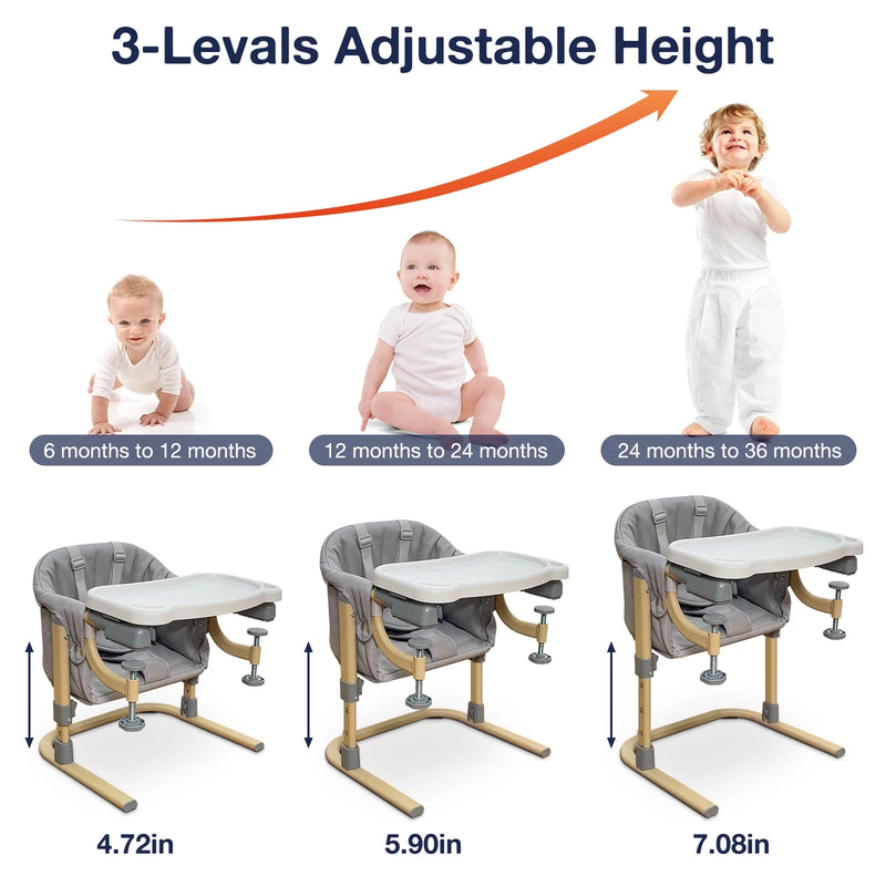 Baby Hook on High Chair, Portable High Chair for Baby, Fast Table Chair Booster Chair, Removable Seat for Home and Travel