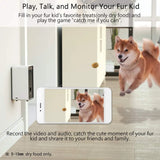 Dog Cat Camera Treat Dispenser, 720P/1080P Night Vision Pet Cam, App Control Tossing, 2 Way Audio Chat Listen, Suction Cup, Multi Devices Login, Compatible with Alexa