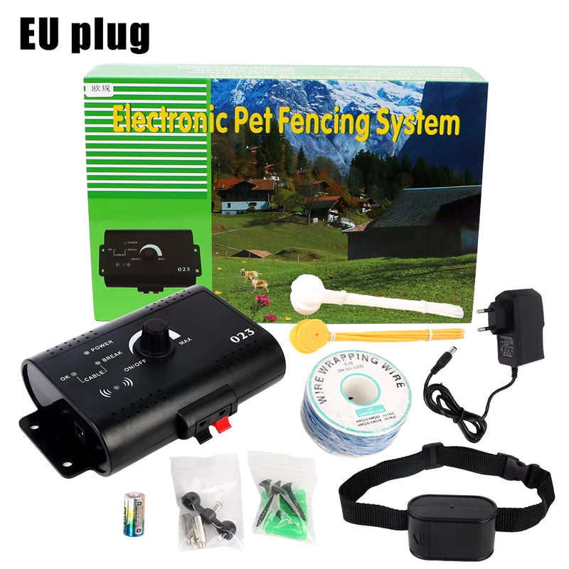 Waterproof Electronic Pet Fence System Containment Dog Training Collar Electric Dog Fence Pet Accessories Sound Shocked Collar