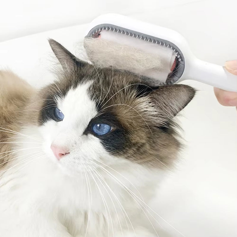 New Cat Brush Long Hair Remover Brush for Dog Cat Silicone Pet Grooming Comb with Wipe and Water Tank Pet Product Accessories