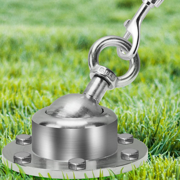 Anipaw 360° Swivel Dog Tie Out Stake, Heavy Stainless Steel Dog Anchor, Yard Stake Rust Proof Dog Tether Hold, 1500 Lbs of Pull Force, Great for outside Yard Camping Lawn, Suit for Any Kind of Breeds