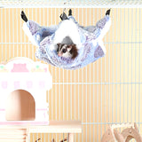 Hamster Hammock Small Pet Hanging Bed Double Warm Thickened Honeybug Flying Squirrel Guinea Pig Hammock Pet Cage Accessories