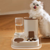 New Pet Cat Large Capacity Water Dispenser Dry Wet Separation for Automatic Feeder Drinking Water Supplies Food Container