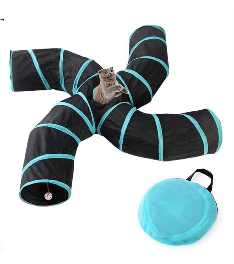 5/4/3Holes Cat Tunnel Tube Funny Kitten Toys Foldable Toys for Cat Interactive Cat Training Rabbit Animal Play Games Pet Product