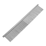 7.3" Pet Dog Cat Metal Teeth Fur Care Metallic Grooming Comb Silver Tone