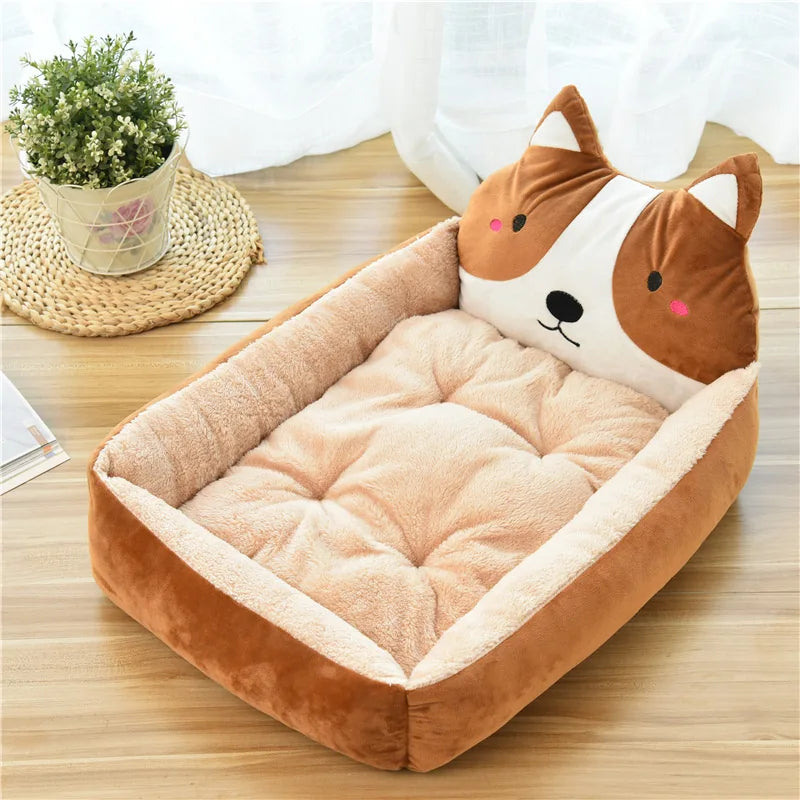 Cute Dog Bed for Small Large Dogs Cushion Luxury Dog Bed House Sofa Pet Product Plush Dog Accessories Pitbull Chihuahua