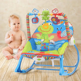 Baby Bouncer Infant to Toddler Rocker & Seat with Vibrations and Removable -Toy Bar, Blue