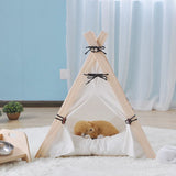 Dog Bed Tent Kennel Bed Cat Princess House Removable Washable Winter Summer Mat Pet Supplies White Canvas Tent Pet Product Dec