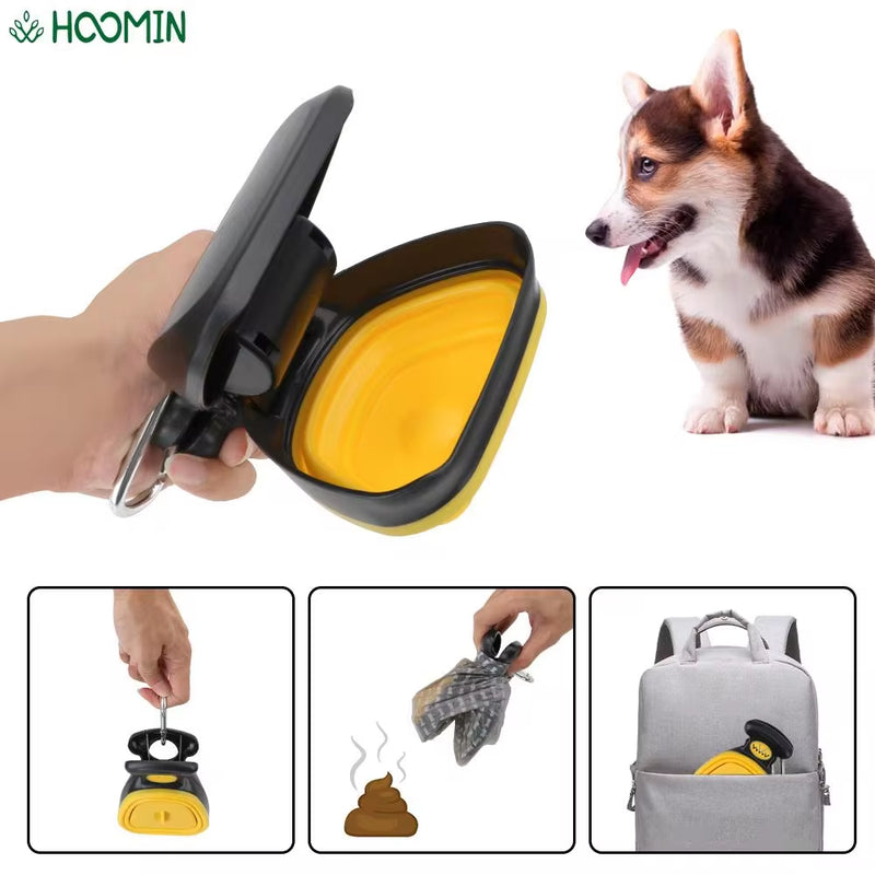 Animal Waste Picker Portable Pet Pooper Scooper Dispenser Outdoor Foldable Poop Scoop Clean with Decomposable Bags Pet Product