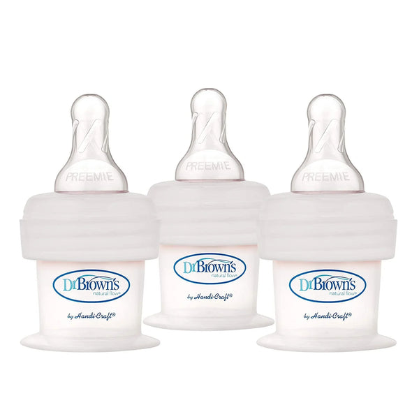 15 CC First Feeder Bottle System with a Preemie Level Nipple, 3 Count, White