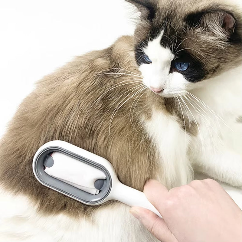 New Cat Brush Long Hair Remover Brush for Dog Cat Silicone Pet Grooming Comb with Wipe and Water Tank Pet Product Accessories