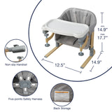 Baby Hook on High Chair, Portable High Chair for Baby, Fast Table Chair Booster Chair, Removable Seat for Home and Travel