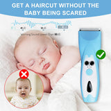 Baby Clippers Hair Quiet Electric Baby Hair Trimmer with Cute Hairdressing Cape for Kids Waterproof Rechargeable Cordless Haircut Kit for Toddler Kids