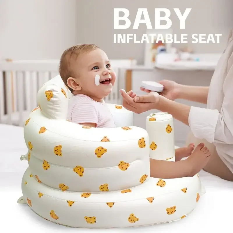 Inflatable Baby Chair Multifunctional Sofa Seat Baby Safety Swimming Chair Folding Baby Bathtub Baby Sofa Baby Bathing Stool