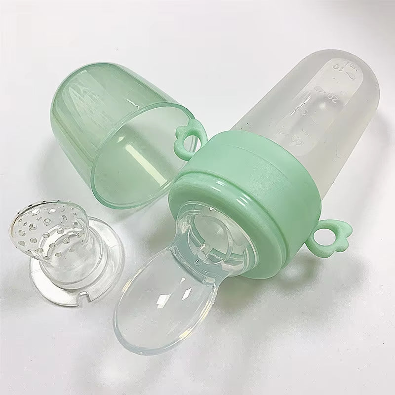 Newborn Food Feeding Eat Fruit Complementary Food Baby Bite Bag Feed Rice Cereal Spoon Silicone Pacifier Tool Baby Supplies