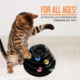 Titan'S Tower Cat Puzzle Toy, Ball Tower - Black - 4 Tier