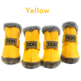 Winter Pet Dog Shoes Warm Snow Boots Waterproof Fur 4Pcs/Set Small Dogs Cotton Non Slip XS for Chihuahua Pug Pet Product