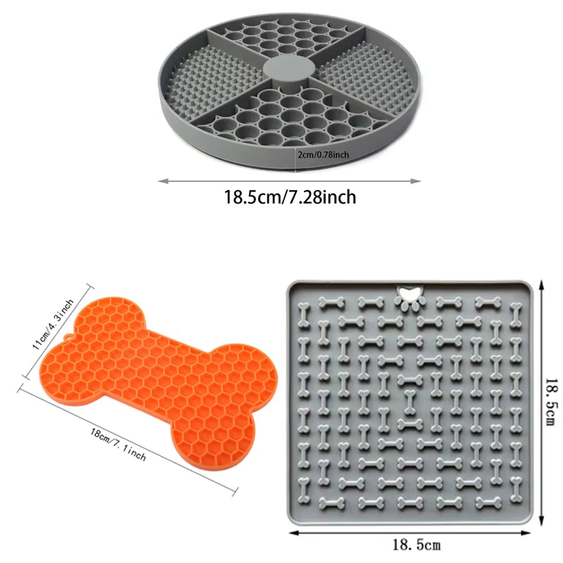 Silicone Licking Pad Pet Dog Lick Pad Bath Peanut Butter Slow Eating Licking Feeder Cat Lickmat Feeding Dog Lick Mat Pet Product