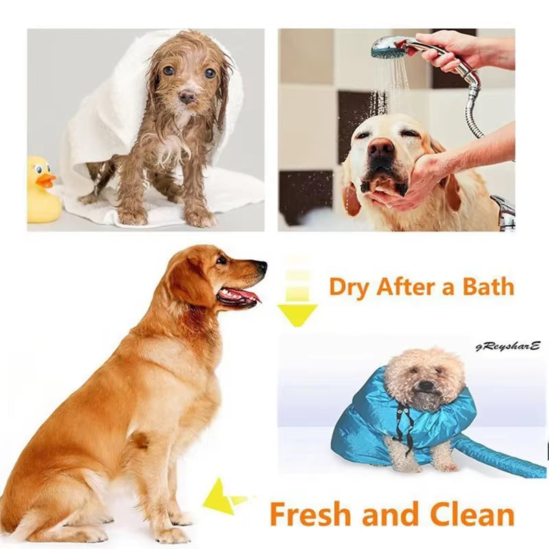 Portable Folding Dogs Hair Dryer Blow Pet Fast Drying Bags Grooming Bag Dog Cleaning Accessories Efficient Dry Tool Kit DG001