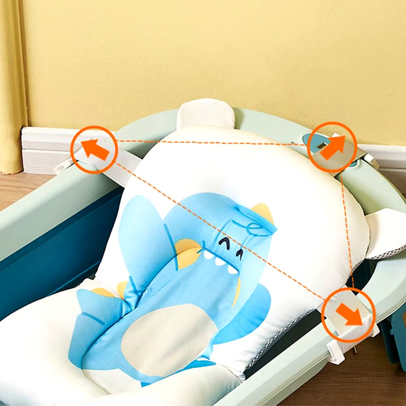 Anti-Slip Baby Bath Cushion Portable Baby Care Product Dinosaur Shower Support Mat Plastic Infant Bathtub Pad Newborn