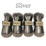 Winter Pet Dog Shoes Warm Snow Boots Waterproof Fur 4Pcs/Set Small Dogs Cotton Non Slip XS for Chihuahua Pug Pet Product