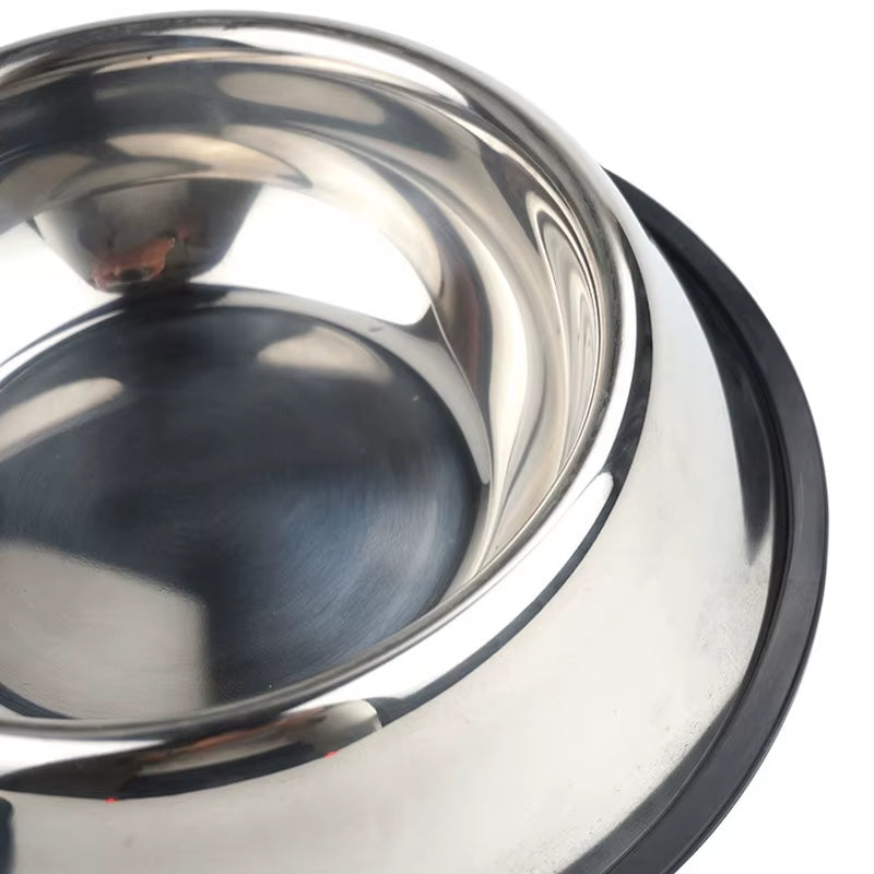 Stainless Steel Pet Dog Bowl Non-Slip Durable Anti-Fall Dogs Feeding Drinking Bowls Cat Puppy Feeding Supplies Small Dog Product