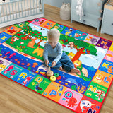 Baby Play Mats for Floor Cotton Playmat Baby Mats for Toddlers Crawlling Large Super Soft Thick (0.6Cm), Foldable Non-Slip Children Carpet Kids Rug for Learning Animals ABC