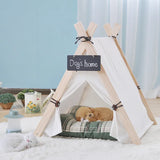 Dog Bed Tent Kennel Bed Cat Princess House Removable Washable Winter Summer Mat Pet Supplies White Canvas Tent Pet Product Dec