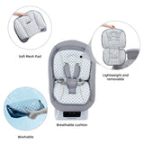 Unisex Baby Swing for Newborns,5 Speeds with Remote Control,Canopy,Mosquito Net(Grey)