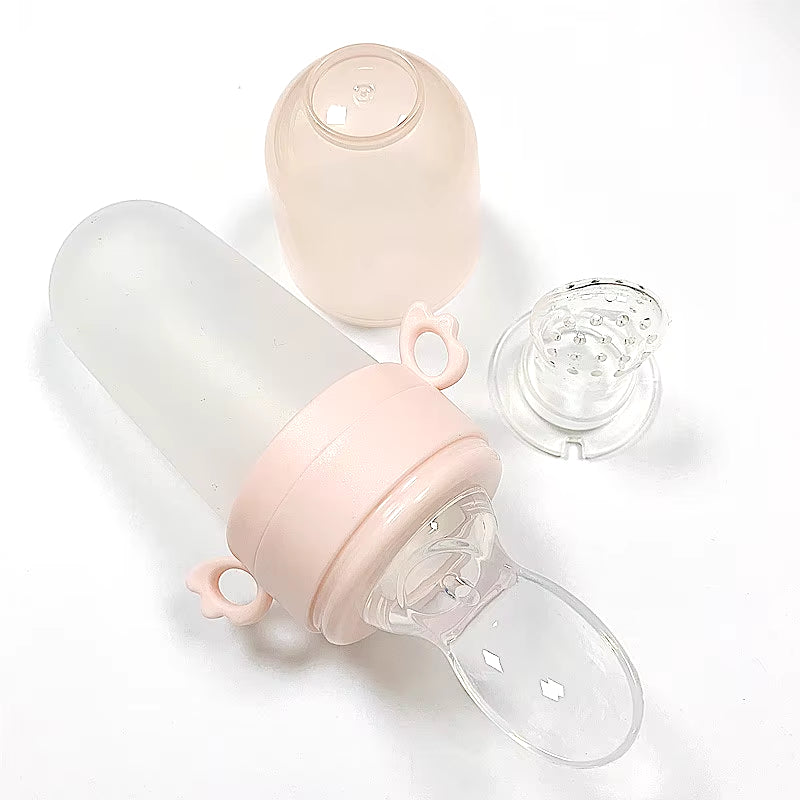 Newborn Food Feeding Eat Fruit Complementary Food Baby Bite Bag Feed Rice Cereal Spoon Silicone Pacifier Tool Baby Supplies