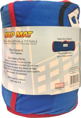 Marvel Super Hero Adventures Avengers Nap Mat - Built-In Pillow and Blanket Featuring Captain America - Super Soft Microfiber Kids'/Toddler/Children'S Bedding, Age 3-5