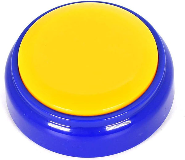 Recordable Talking Buttons Dogs Buttons for Communication- Record & Playback Your Own Message - 30 Second Recording Button Answer Buzzers for Classroom (Yellow)