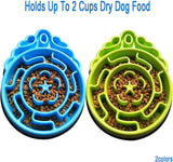 Slow Feeder Dog Bowls,Puzzle Feeder Bloat Stop to Slow down Eating,Pet Slower Food Feeding Dishes for Medium Small Dogs & Puppies (Blue Water Drop)