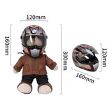 Motorcycle Small Helmet Pet Handsome Helmet Rally Motorcycle Bear Doll Helmet Model Ornament Doll Dog Cat Head Protection