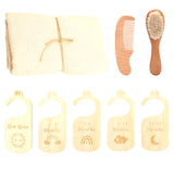 1 Set Newborn Bath Toy Set Baby Double Sided Cotton Bath Towel Wardrobe Dividers Brush Photography Supplies Bath Gift Product