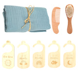 1 Set Newborn Bath Toy Set Baby Double Sided Cotton Bath Towel Wardrobe Dividers Brush Photography Supplies Bath Gift Product