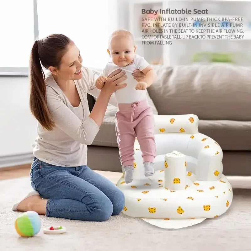 Inflatable Baby Chair Multifunctional Sofa Seat Baby Safety Swimming Chair Folding Baby Bathtub Baby Sofa Baby Bathing Stool