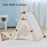 Dog Bed Tent Kennel Bed Cat Princess House Removable Washable Winter Summer Mat Pet Supplies White Canvas Tent Pet Product Dec