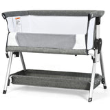 Adjustable Baby Bedside Crib with Large Storage