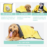 Quick Drying Dog and Cat Towels Soft Fiber Towels Absorbent Bath Towel Pet Bathrobe Convenient Cleaning Towel Pet Supplies